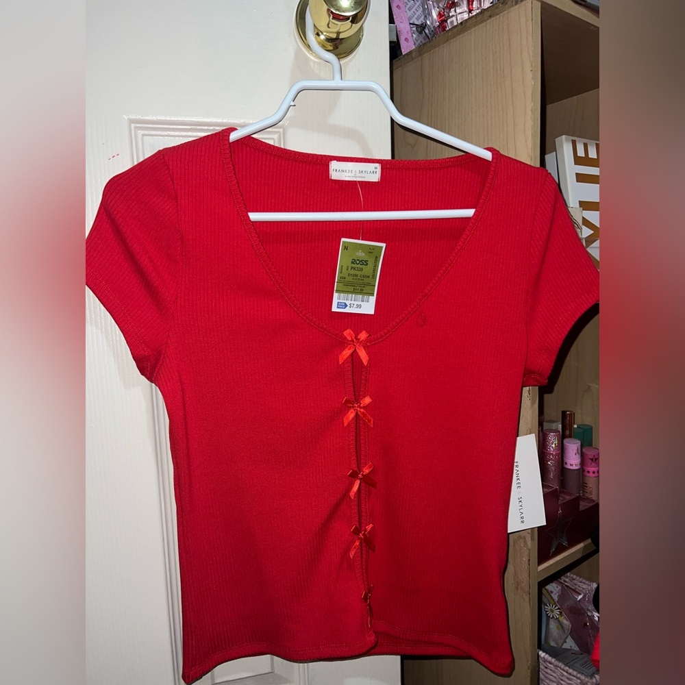 Red Bow Blouse